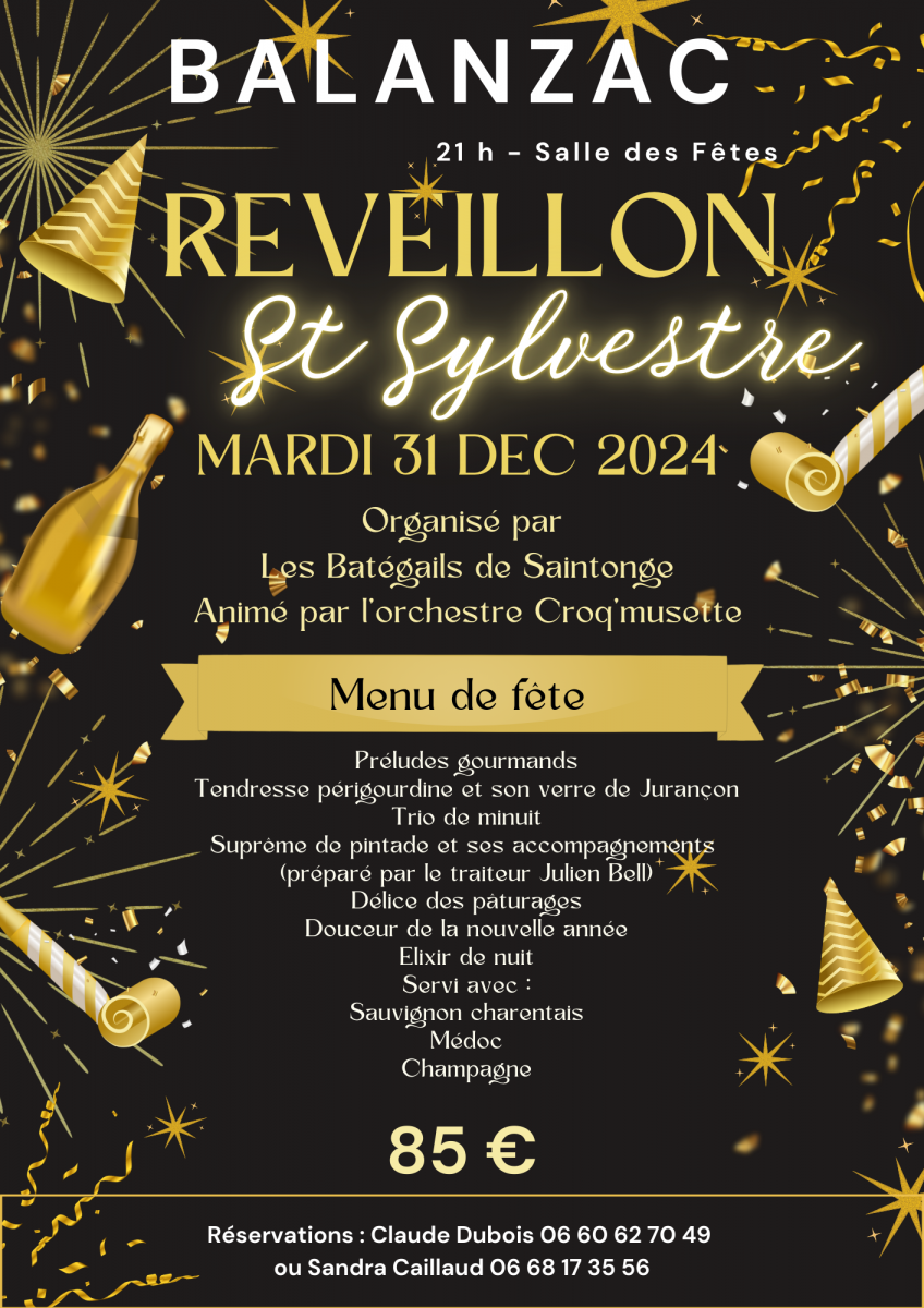 Réveillon St Sylvestre 2024